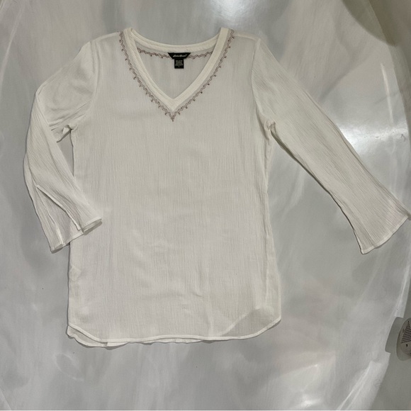 Eddie Bauer Women’s Size Large Mini Cover-up Cotton Crinkle Gauze Dress in EUC - Picture 10 of 10